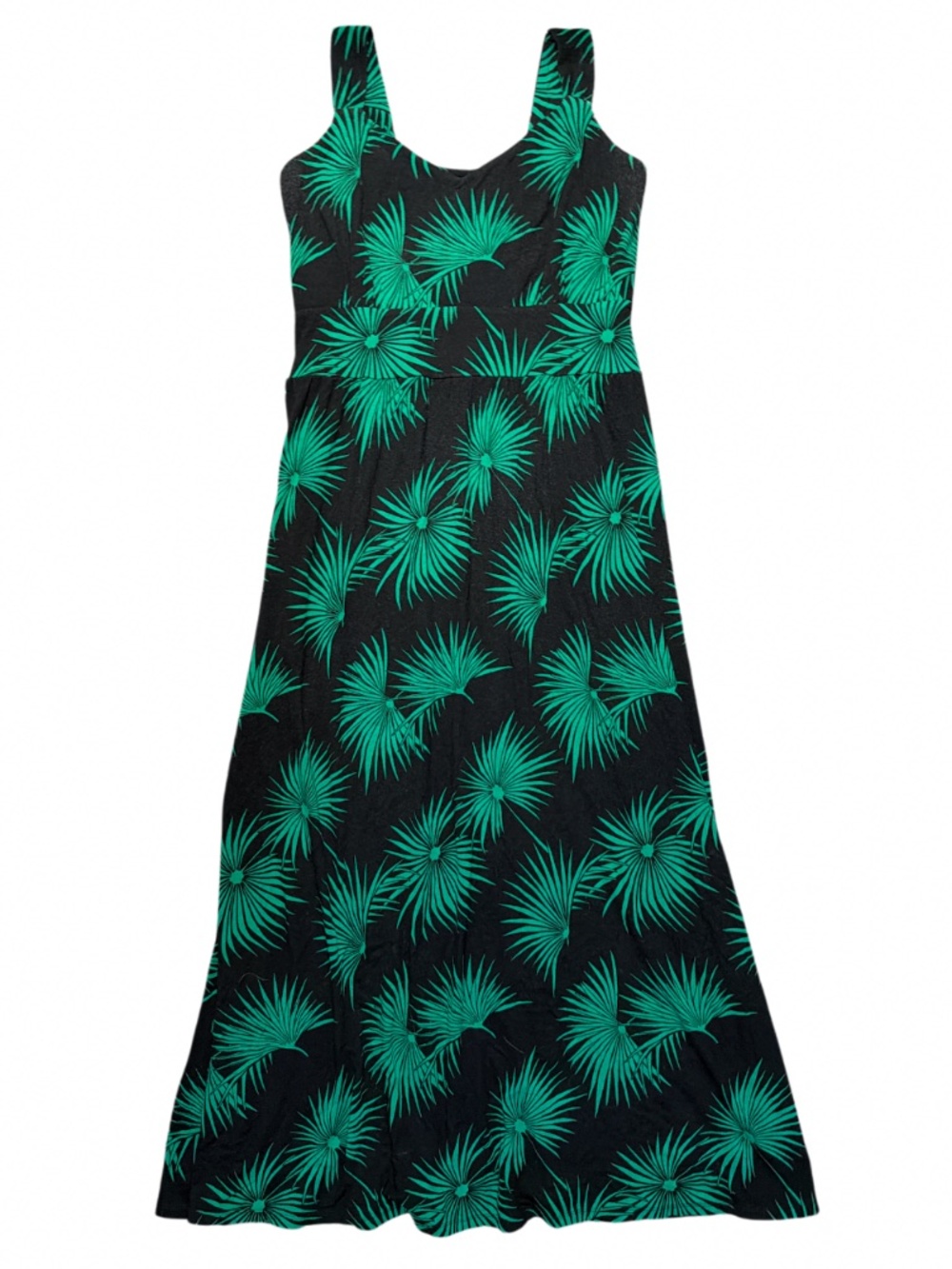 Women's Sleeveless Surplice Neck Jersey A-Line Midi Dress size L